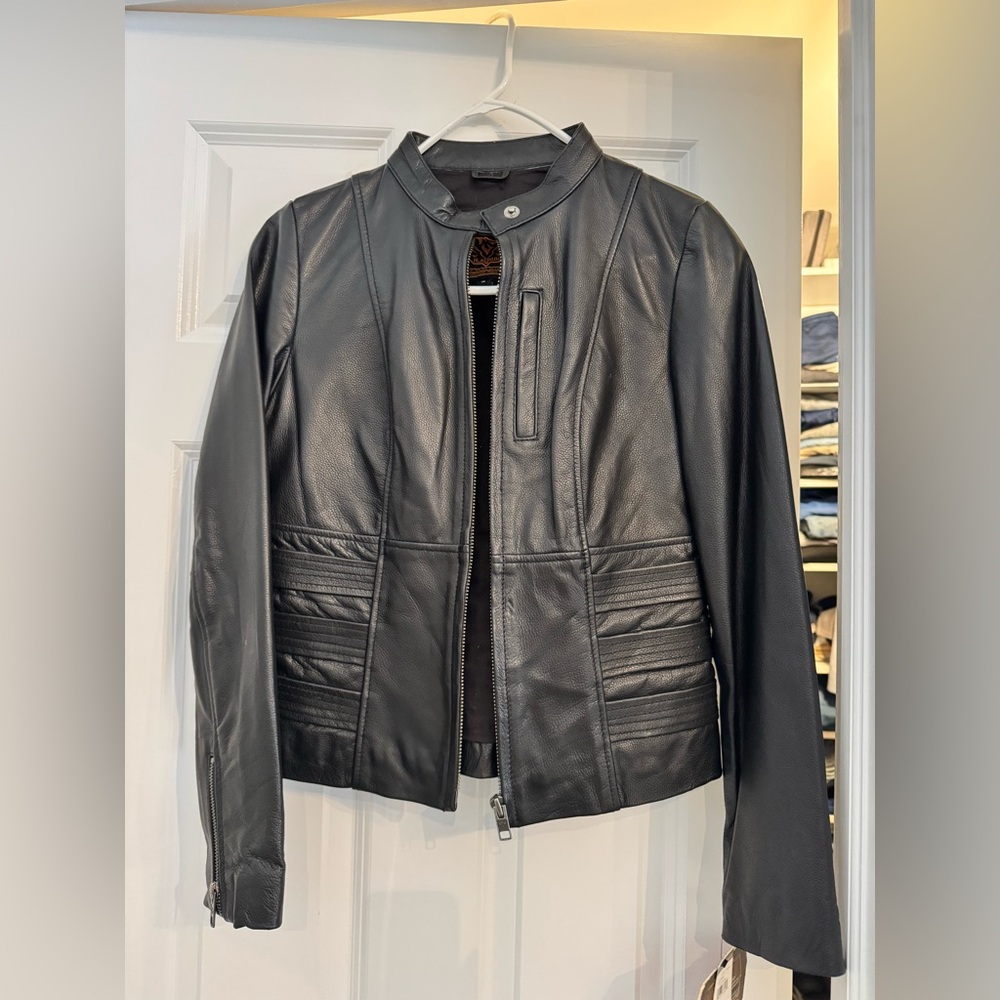 Wilson Leather Milwaukee Biker black leather jacket